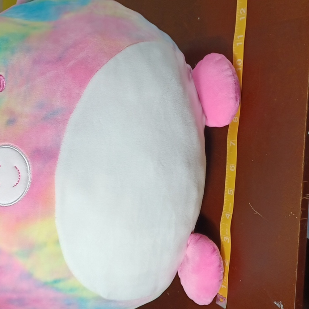 Hug Fun Tie dye unicorn Pegasus pony round squishy plush stuffed animal fairy co - Picture 10 of 14